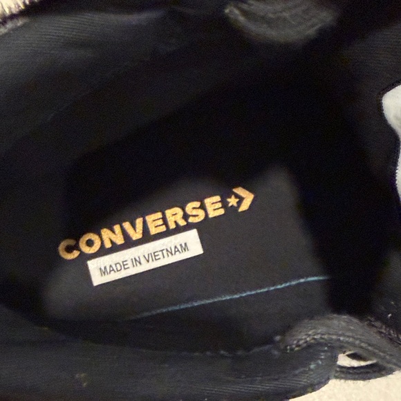 RARE Black Converse “Pony Hair” luxury Sneakers with Star Accent - Picture 8 of 8
